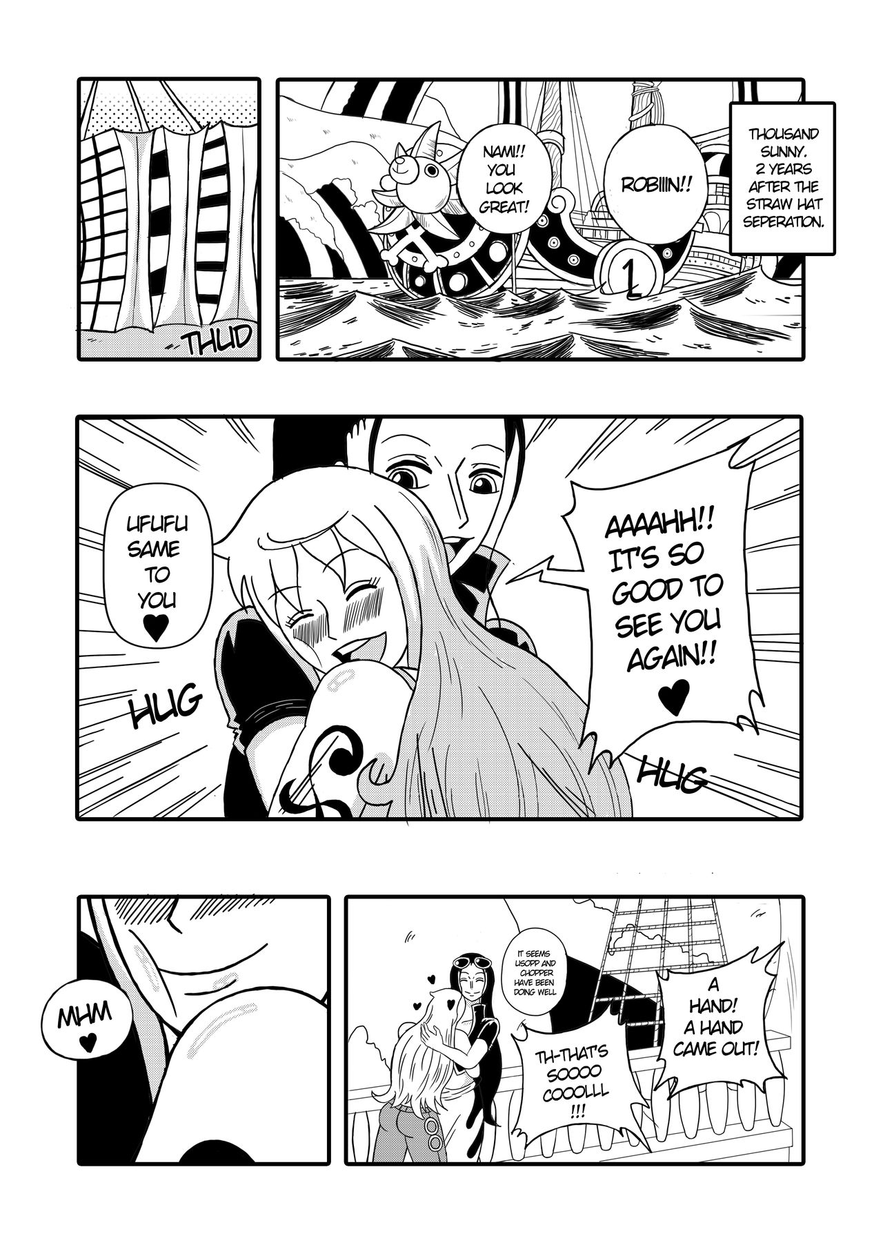 Robin X Nami Reunion On The Thousand Sunny Porn Comics By Mtcha One