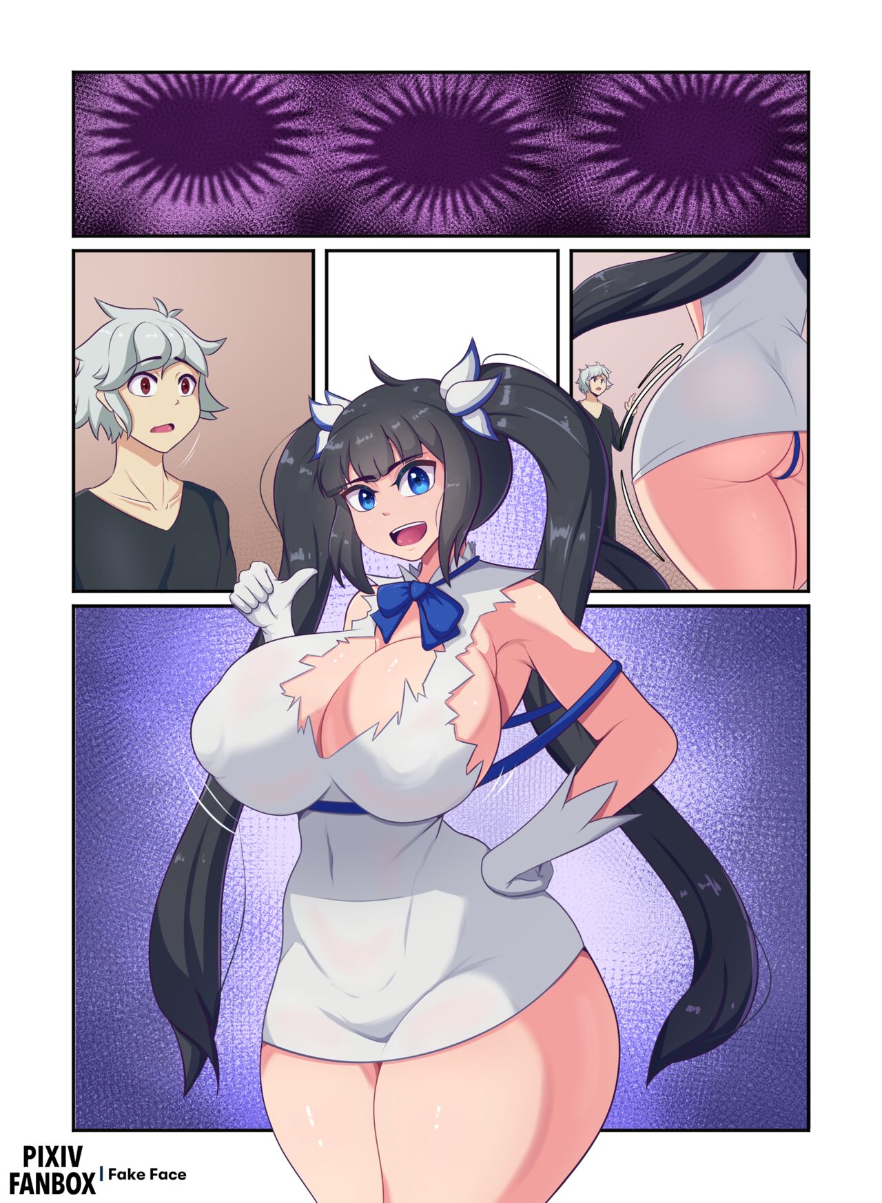 Fake Face Hestia Danmachi Porn Comics Fake Face Dungeon Ni