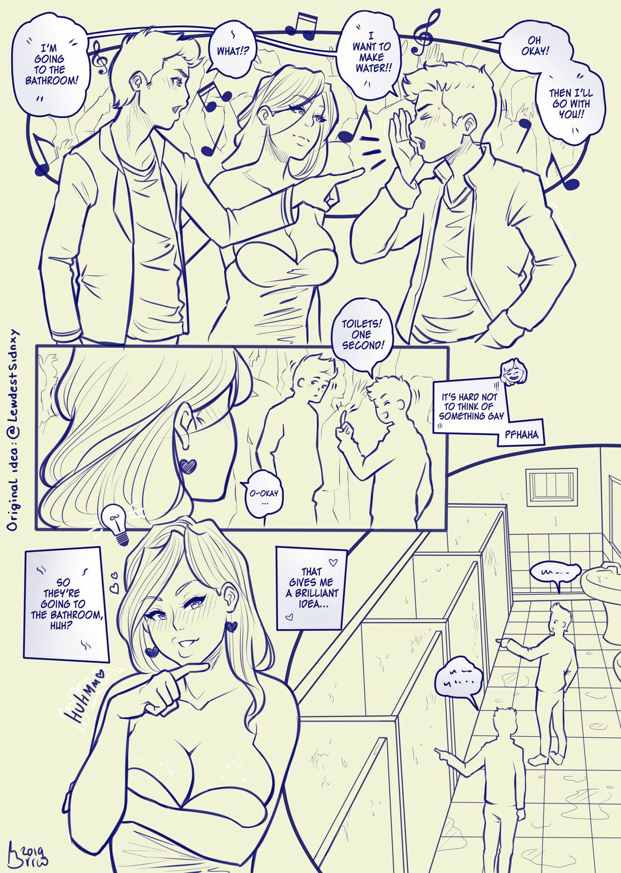 Glory hole in bathroom