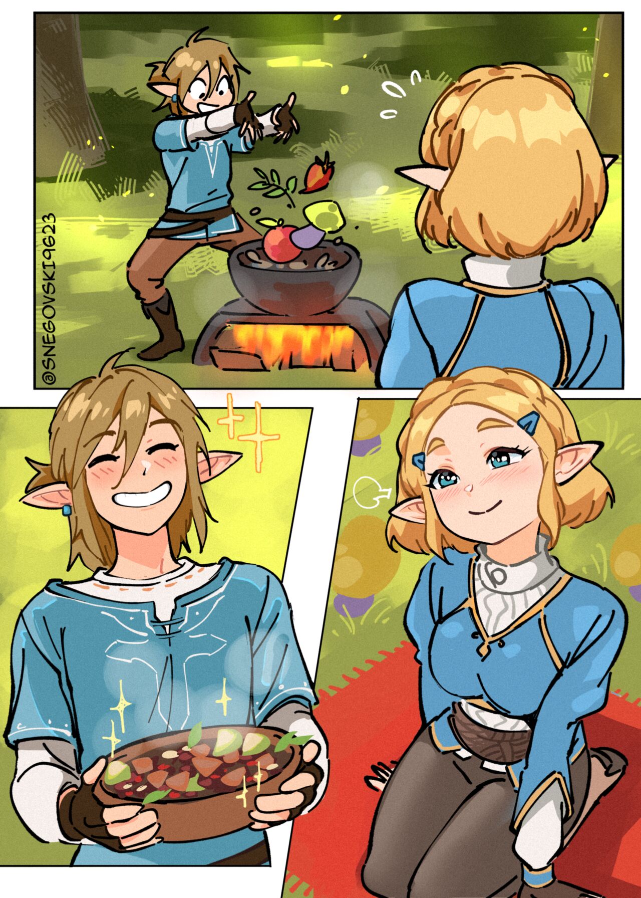 Zelda Cartoon Porn - Zelda and Link Summer Vibes Porn Comics by [Snegovski] (The Legend Of Zelda)  Rule 34 Comics â€“ R34Porn