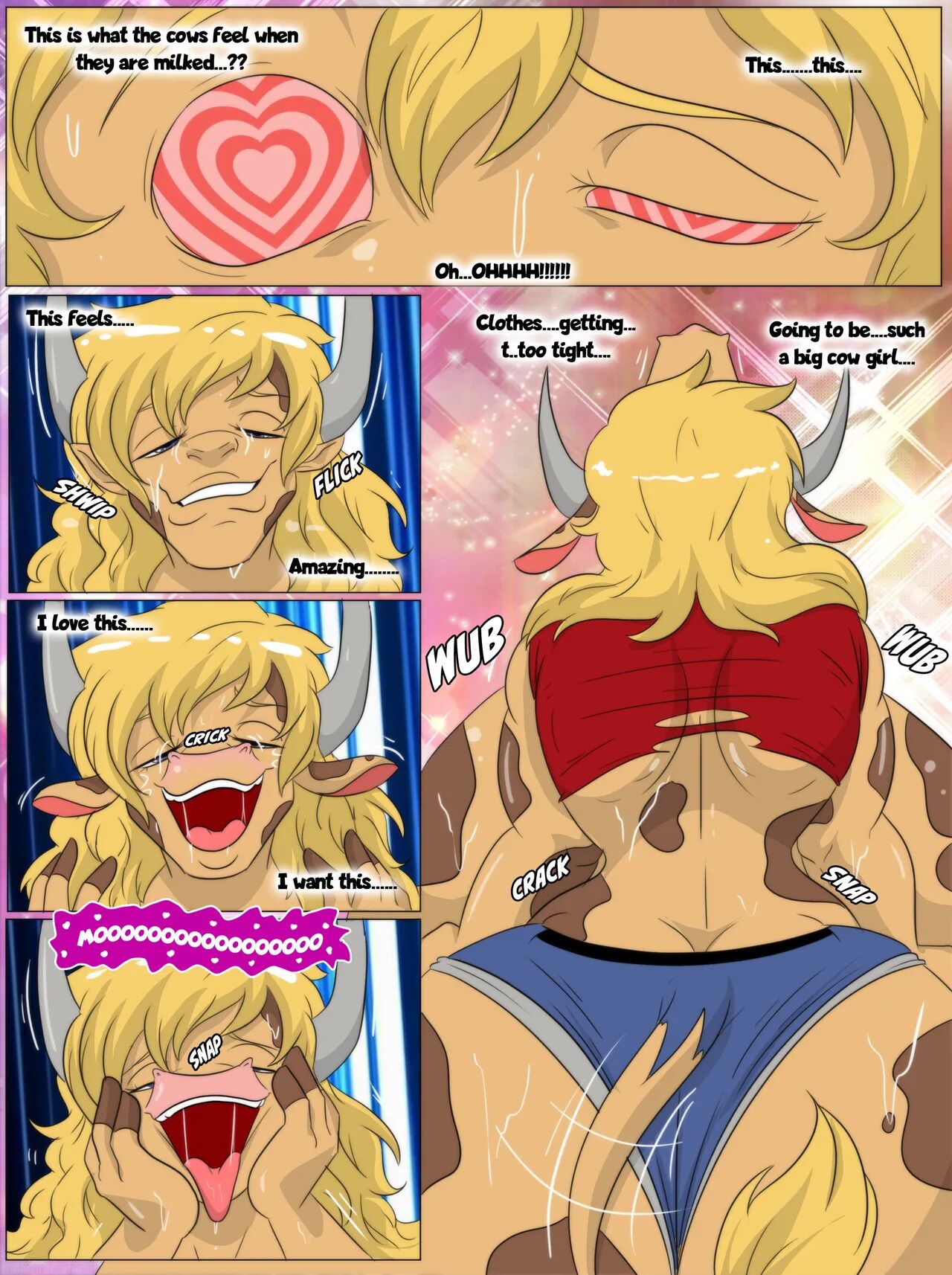 She completely accepts her bovine identity becoming a true hucow