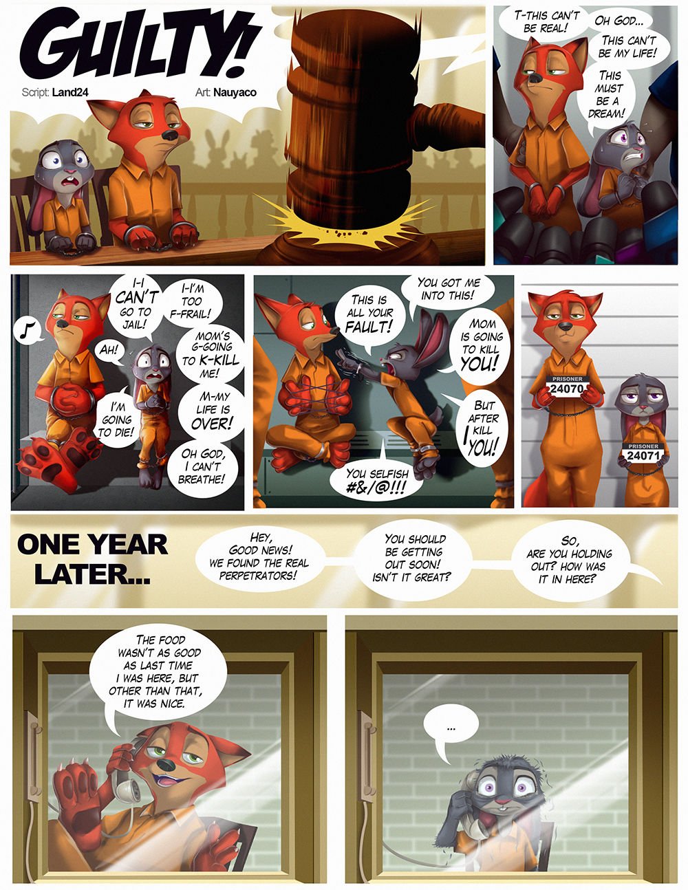 Guilty! Judy & Nick Go to Jail Porn Comics by [Nauyaco] (My Little Pony  Friendship is Magic,Sonic The Hedgehog,Star Fox,Zootopia) Rule 34 Comics –  R34Porn